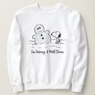Moletom Amendoins Snoopy constrói um boneco de neve