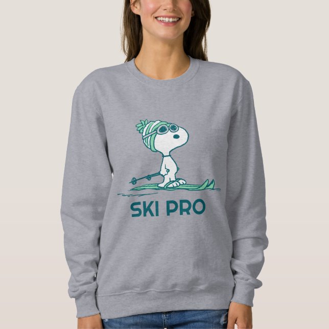 Moletom Amendoins | Snoopy on Skis (Frente)