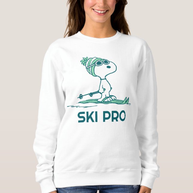 Moletom Amendoins | Snoopy on Skis (Frente)