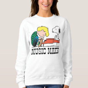 Moletom Amendoins   Snoopy & Schroeder no Piano