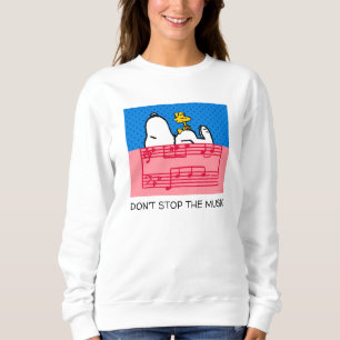 Moletom Amendoins Snoopy & Woodstock de Música e Bolinha