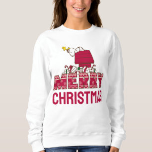 Moletom Amendoins   Snoopy & Woodstock Feliz Ugly Sweater