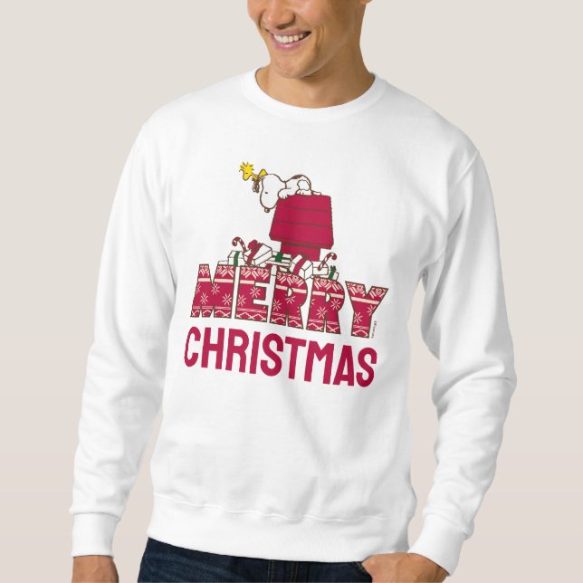 Moletom Amendoins | Snoopy & Woodstock Feliz Ugly Sweater (Frente)