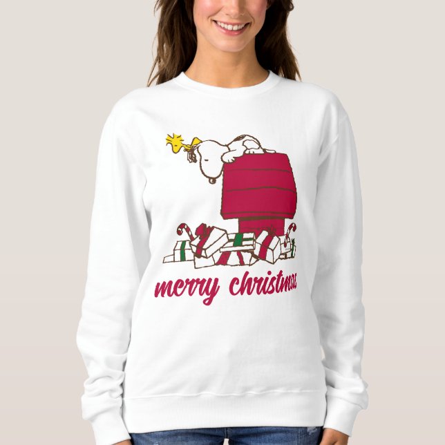 Moletom Amendoins | Snoopy & Woodstock Feliz Ugly Sweater (Frente)