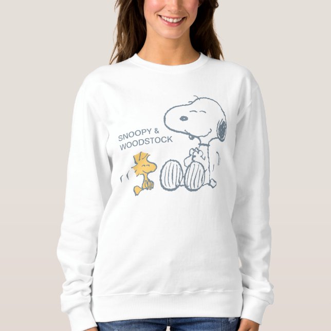 Moletom Amendoins | Snoopy & Woodstock Happy (Frente)