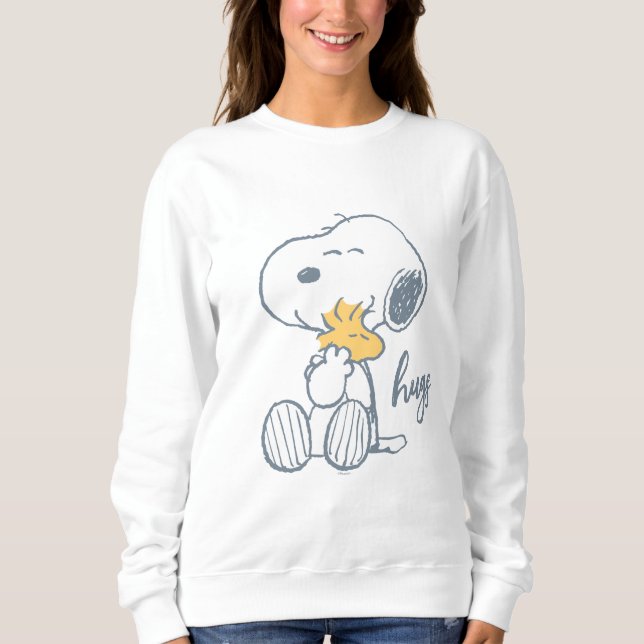 Moletom Amendoins | Snoopy & Woodstock Hug (Frente)