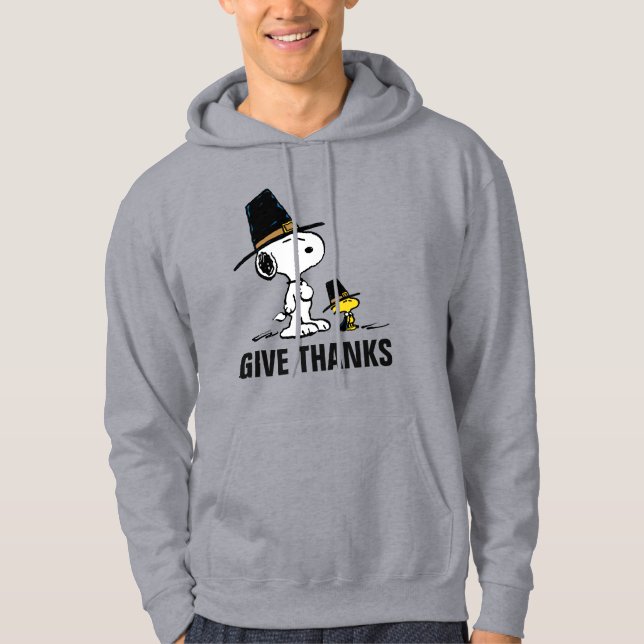 Moletom Amendoins | Snoopy & Woodstock Pilgrim (Frente)