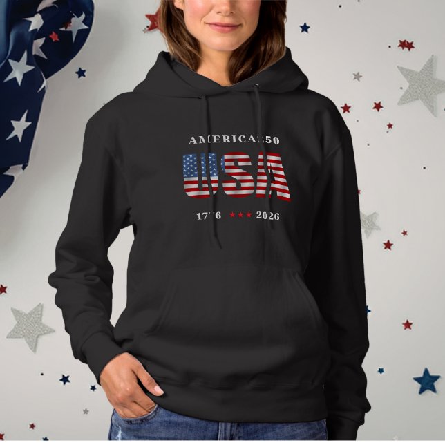 Moletom AMÉRICA250 1776-2026 Celebração (AMERICA250 1776-2026 Celebration Hoodie - Ladies)