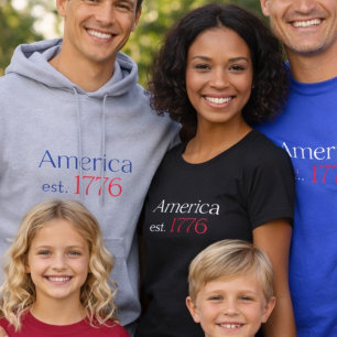 Moletom América 250 Aniversário est 1776 Tipografia Cinza