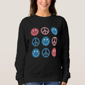 Moletom America Peace Vibes Hippie Tee 4th Of July Indepen