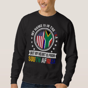 Moletom American African Flag Heart South Africa American