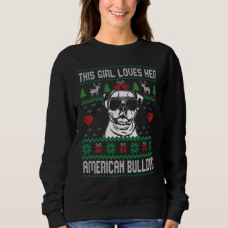 Moletom American Bulldog Girl Cool Ugly Christmas for Dog