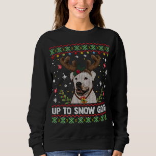 Moletom American Bulldog Reindeer Ugly Christmas Sweater