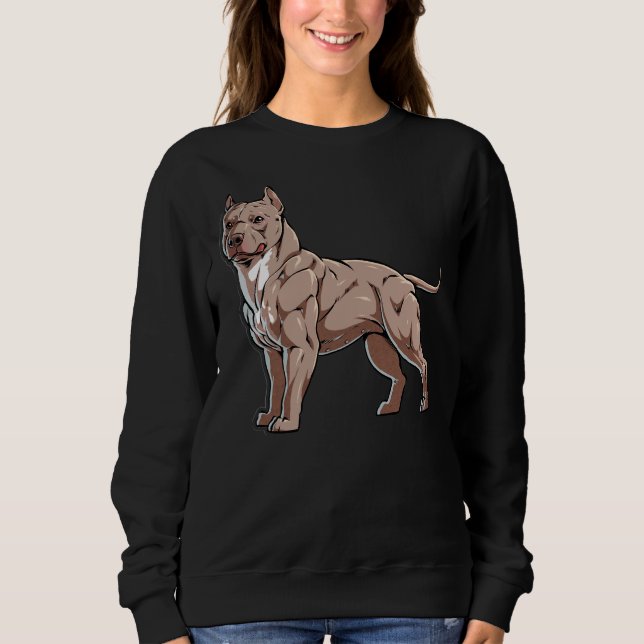 Moletom American Bully Illustration American Pit Bull Terr (Frente)