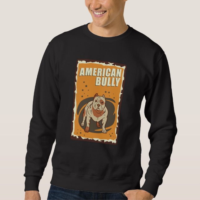 Moletom American Bully Retro | Proprietário De Cachorros A (Frente)