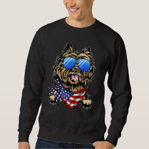 Moletom American Cairn Terrier Usa Flag 4 De 1º De Julho