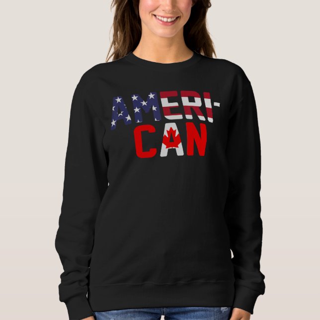 Moletom American Canadian Flag apparel America Canada Patr (Frente)
