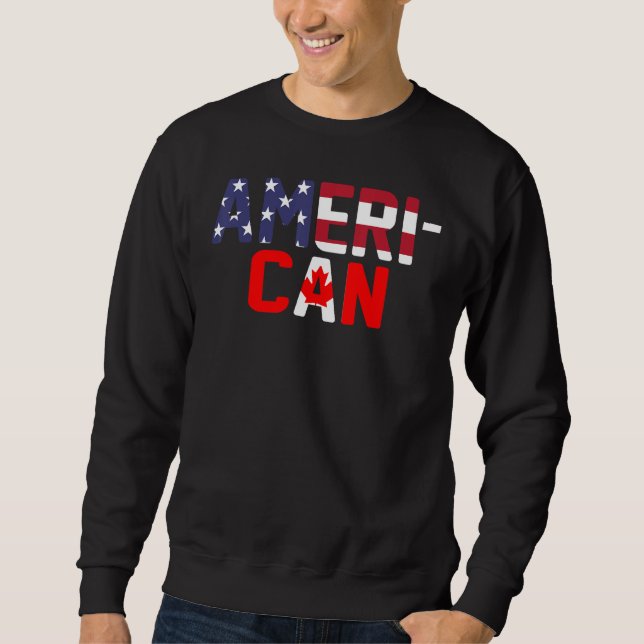 Moletom American Canadian Flag apparel America Canada Patr (Frente)