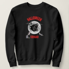 Moletom american cougar on halloween night with crows