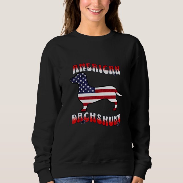 Moletom American Dachshund Patriotic USA Wiener Dog (Frente)