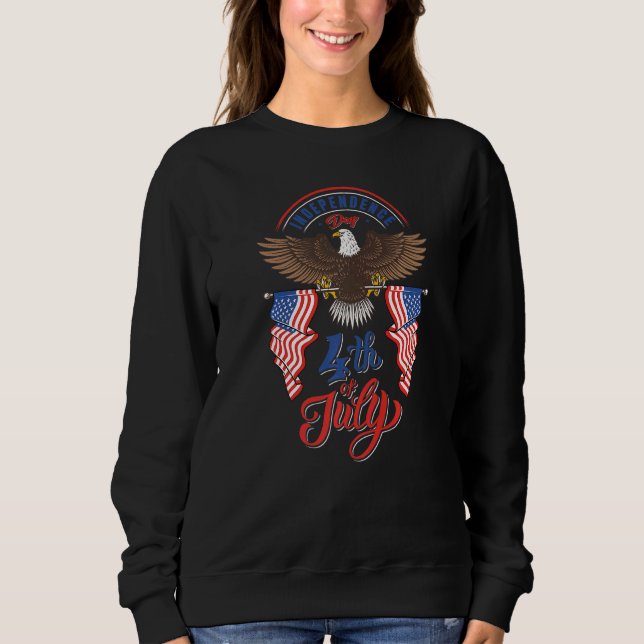 Moletom American Eagle América Flag & Firework Happy (Frente)
