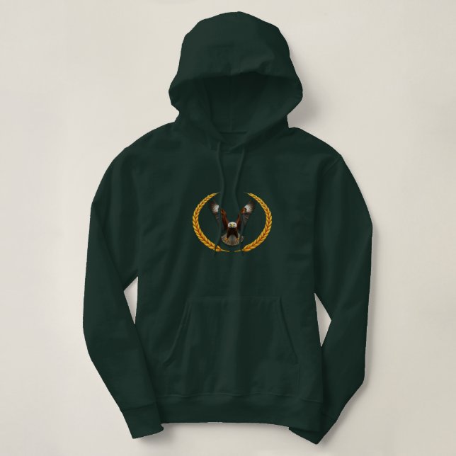 Moletom American Eagle Emblem | Arte do Céu da Liberdade (Frente do Design)