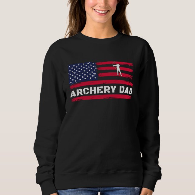 Moletom American Flag Archery Dad Father's Day (Frente)