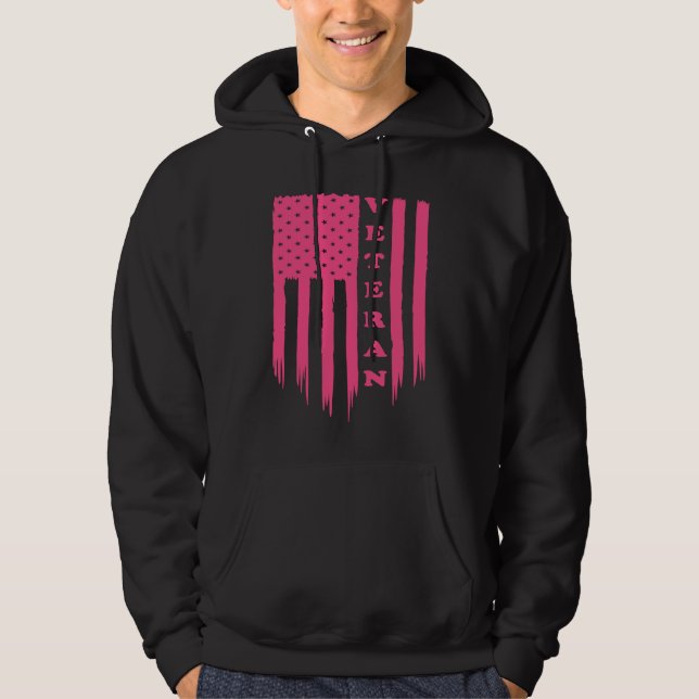 Moletom American Flag Armed Forces Veteran Patriot Grunge  (Frente)