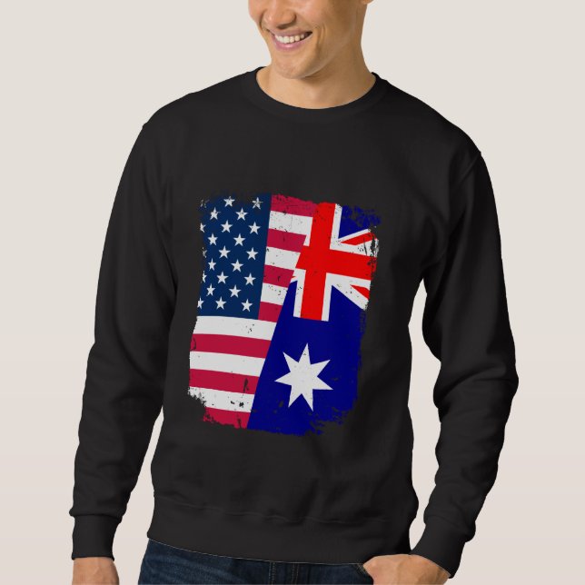Moletom American Flag AUSTRALIA Friendcountry Vint (Frente)