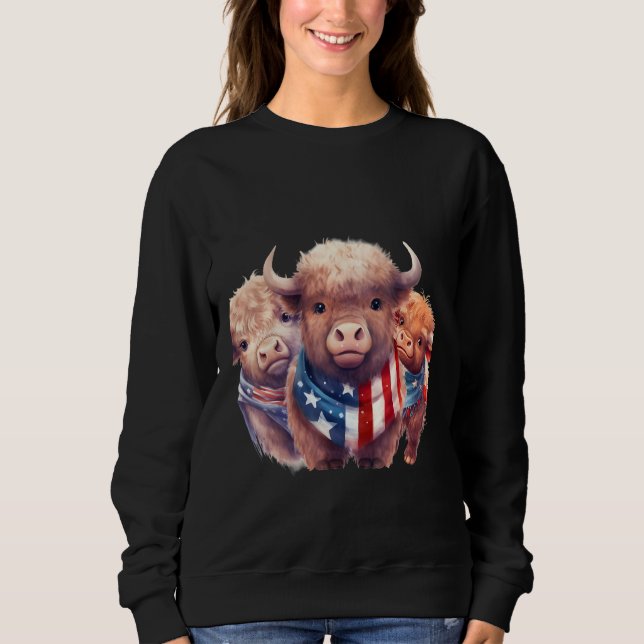 Moletom American Flag Bison Cute Wild Animals (Frente)
