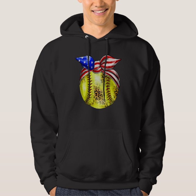 Moletom American Flag Bnadana Baseball Red White Blue 4th  (Frente)