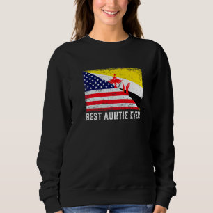 Moletom American Flag & Brunei Flag Best Atitie Ever Famil