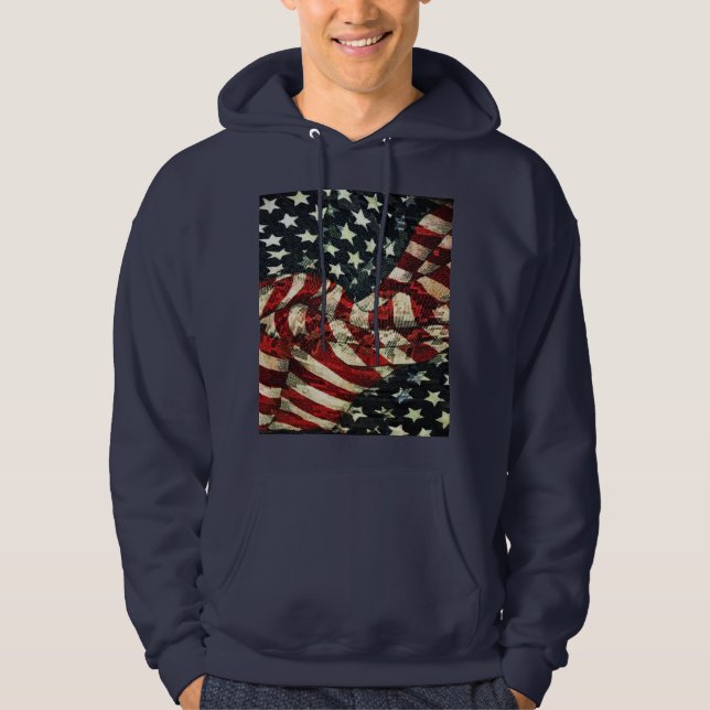 Moletom American Flag-Camouflage por Shirley Taylor (Frente)