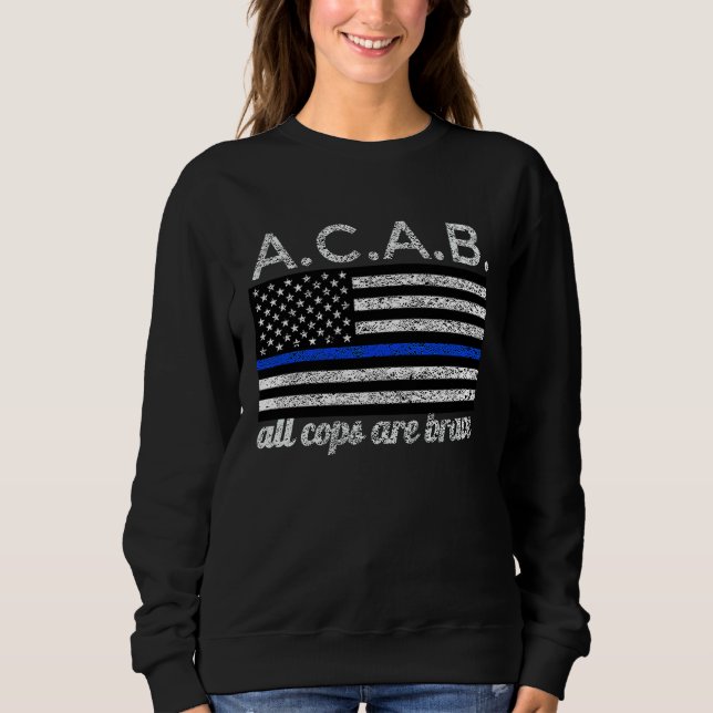 Moletom American Flag Cops Are Brave Support Police Back T (Frente)