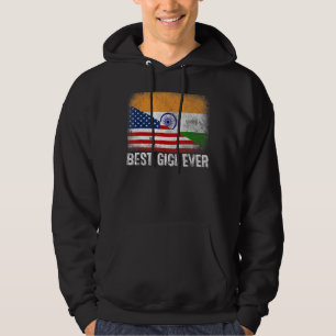 Moletom American Flag e India Flag Melhor Família De Gigi