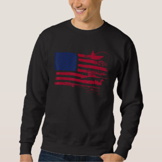 Moletom American Flag Fishing and Hunting Mens Dad Father'