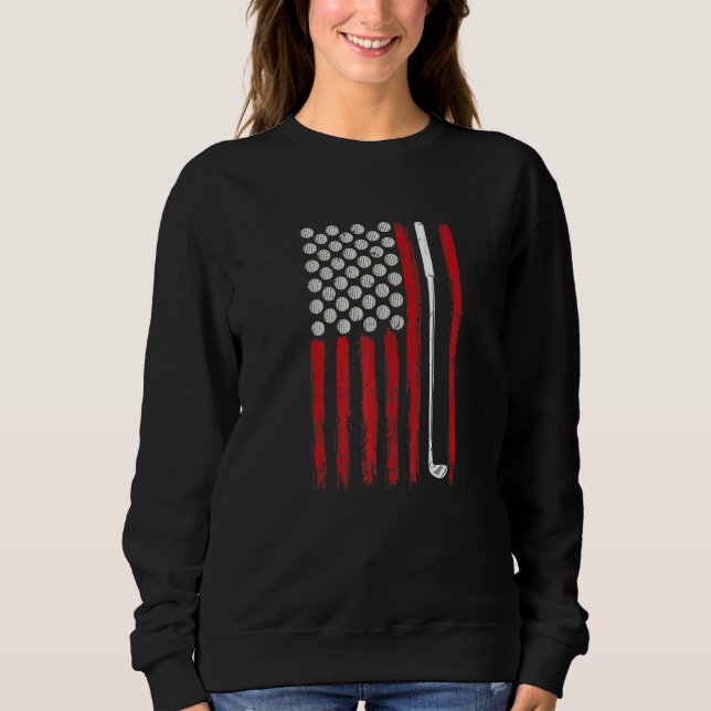 Moletom American Flag Golfing Golf (Frente)