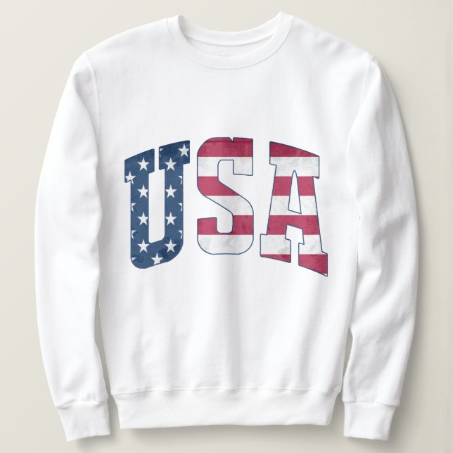 Moletom American Flag Graphic - Womens USA Patriotic Gear (Frente do Design)