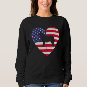 Moletom American Flag Heart Border Collie Dog 4 De Julho