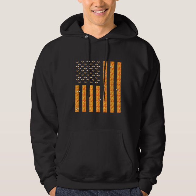 Moletom American Flag Honeycomb Honey Beeke& Beek (Frente)