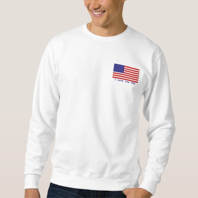 Moletom American Flag I Love USA Sweatshirt (Frente)