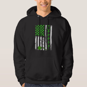 Moletom American Flag Irish Nurse Heartbeat Shamrock Rua P