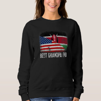 Moletom American Flag & Kenya Flag Best Grandpa Ever Famil