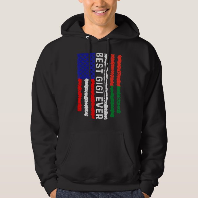 Moletom American Flag Madagascar Best Gigi Ever Familiar (Frente)