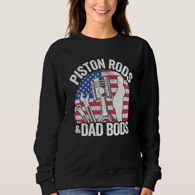 Moletom American Flag Mechanic 4° De Julho Piston Rods E (Frente)
