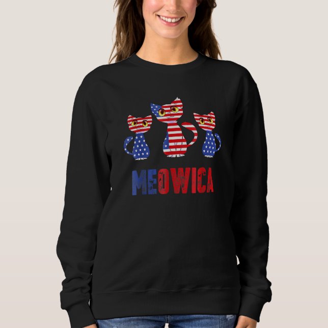 Moletom American Flag Meowica Cat (Frente)