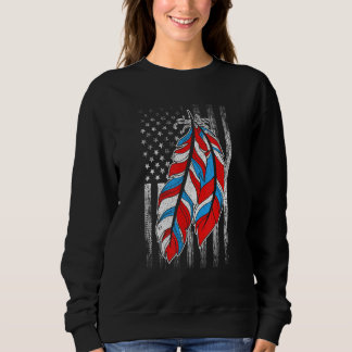 Moletom American Flag  Native Feather Pride Month Indigeno