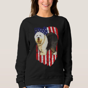 Moletom American Flag Old English Sheepdog 4 De Julho Usa