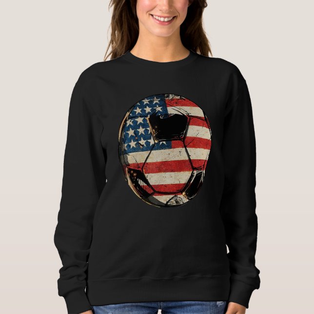 Moletom American Flag on Soccer Ball Tee - Soccer Ball Fla (Frente)