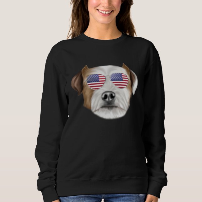 Moletom American Flag Parson Russell Terrier Dog America P (Frente)